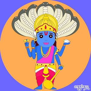 Lord Vishnu illustration by arghya gorai